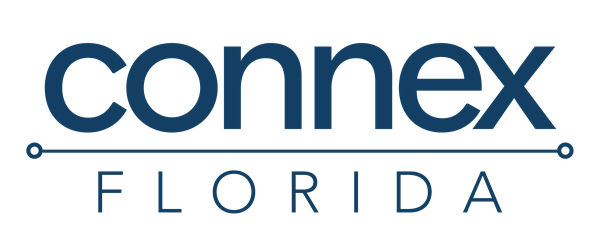 The word Connex above a line with the word Florida below the line.